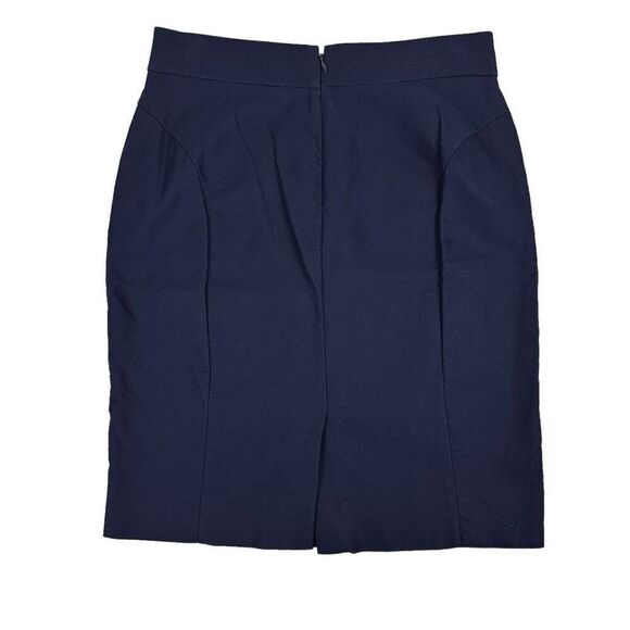 J. Crew Pencil skirt in double-serge cotton Blue size 6 - Picture 2 of 6